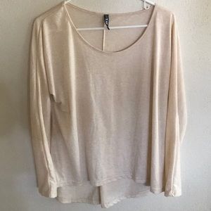 long sleeve beige top
